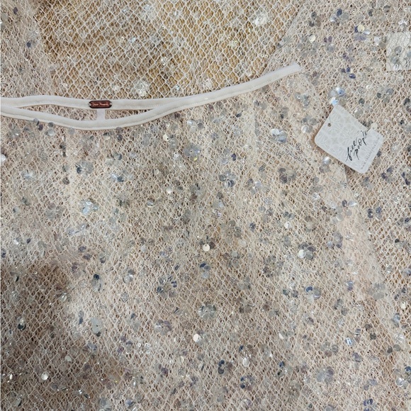 Free People sequin see thru sparkly skirt NEW - Picture 5 of 5